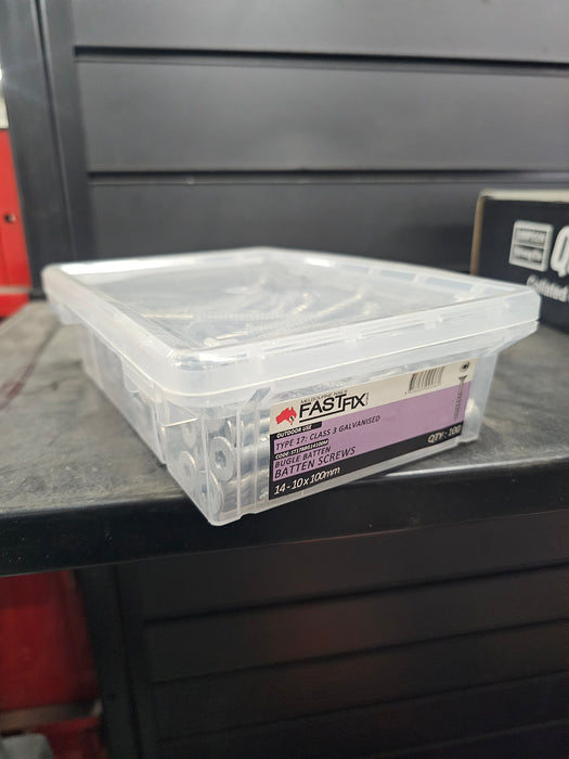 14G - 10x100mm Bugle Batten Screws Galvanised (Box 100)