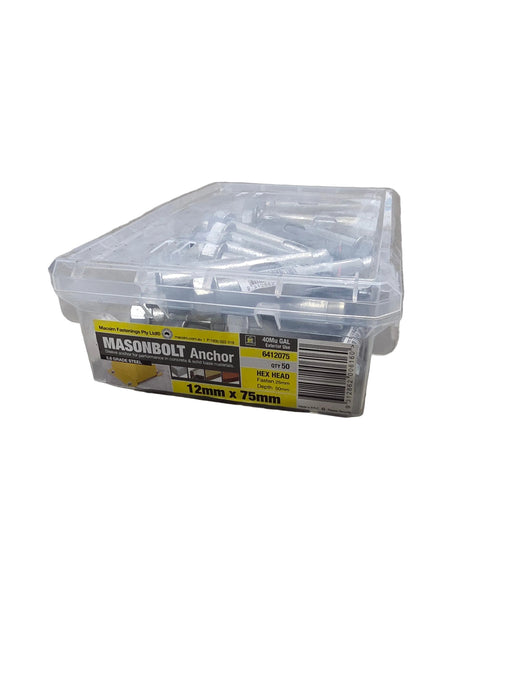 (Hardware) 12mm x 75mm GALV Mason Dynabolt