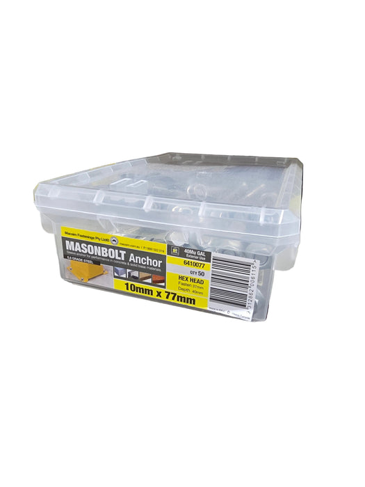 (Hardware) 10mm x 77mm GALV Mason Dynabolt